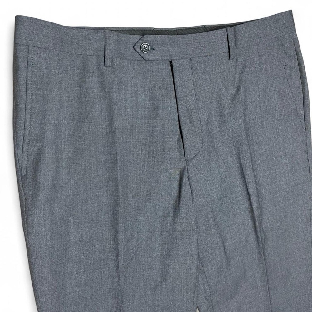 New MANTONI $449 Sharkskin Suit Men's 44R 38x36 Gray 100% WOOL Jacket Pants - Picture 13 of 16